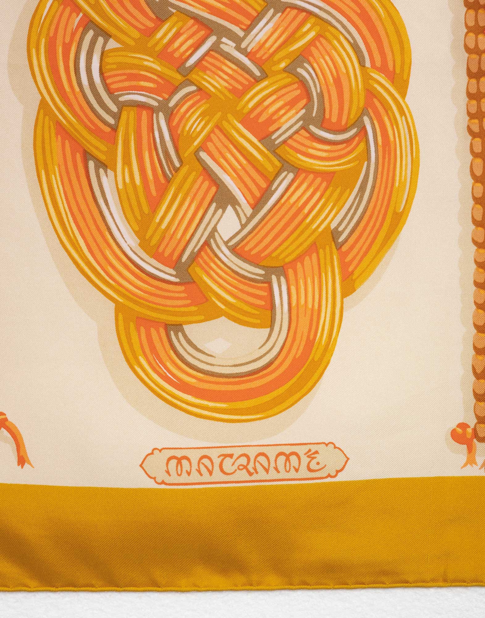 Hermes - 1980s 'Macrame' scarf - Image 4