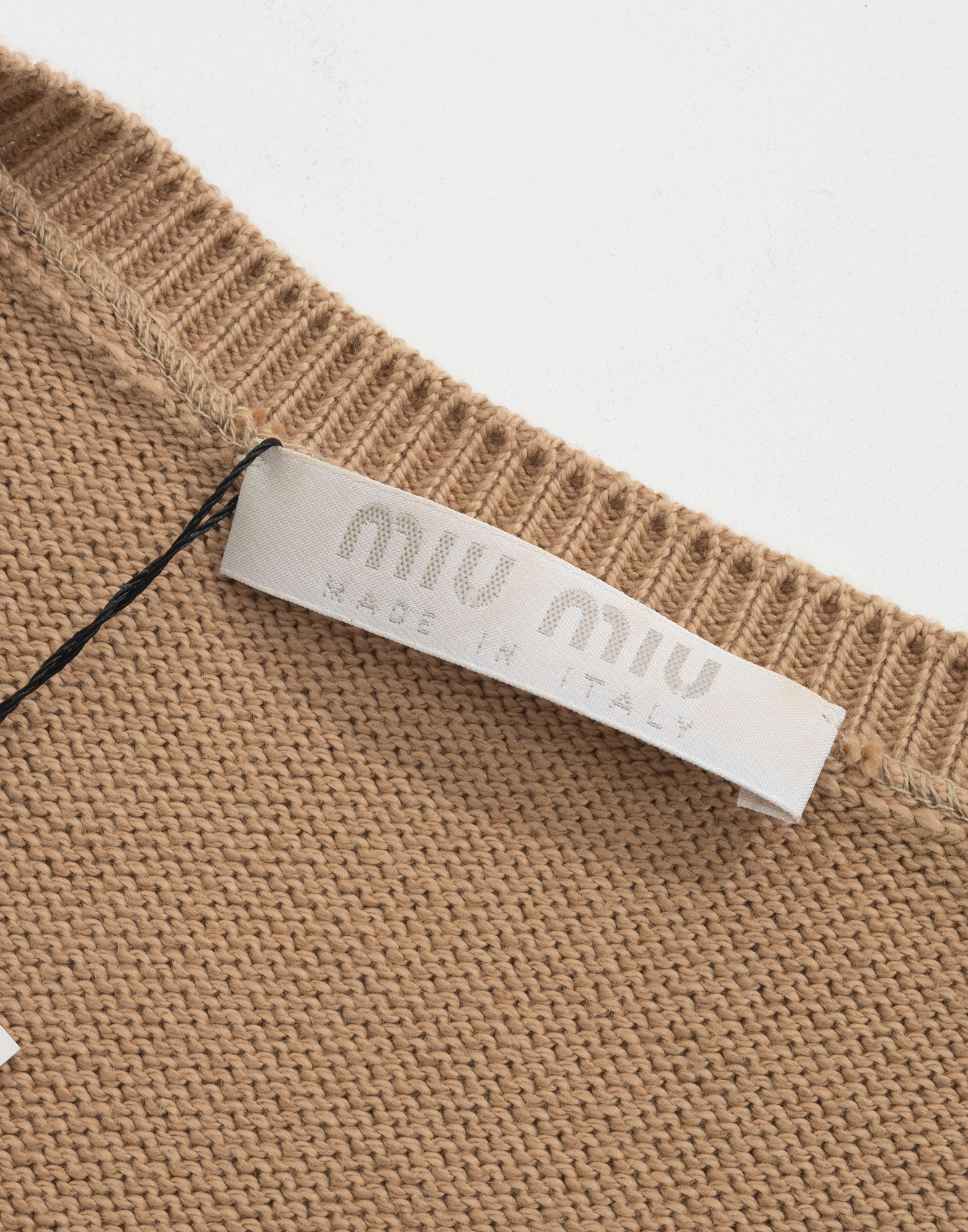 Miu Miu - Smanicato beige in cotone - immagine 6