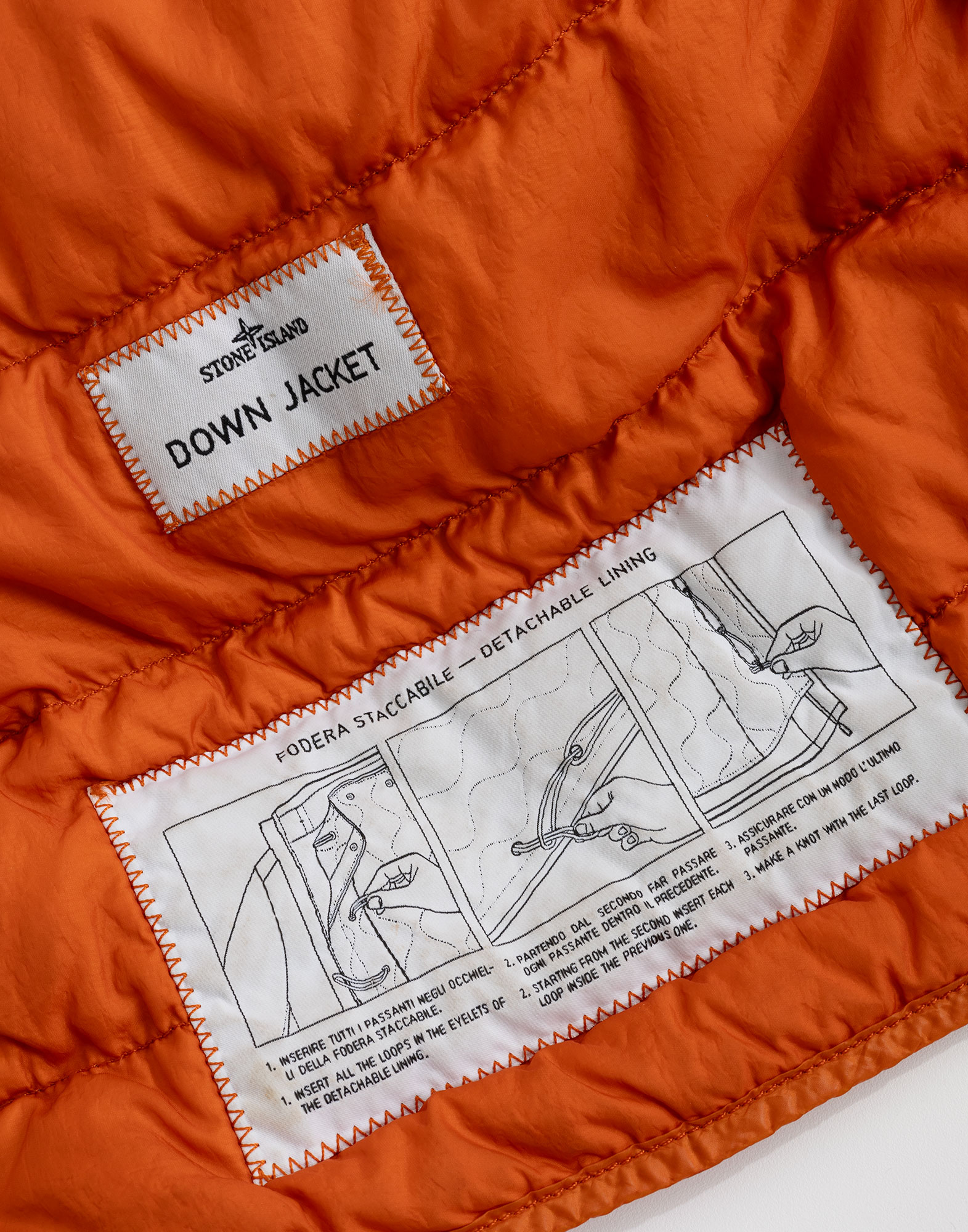 Stone Island - Piumino arancione anni '90 - immagine 2
