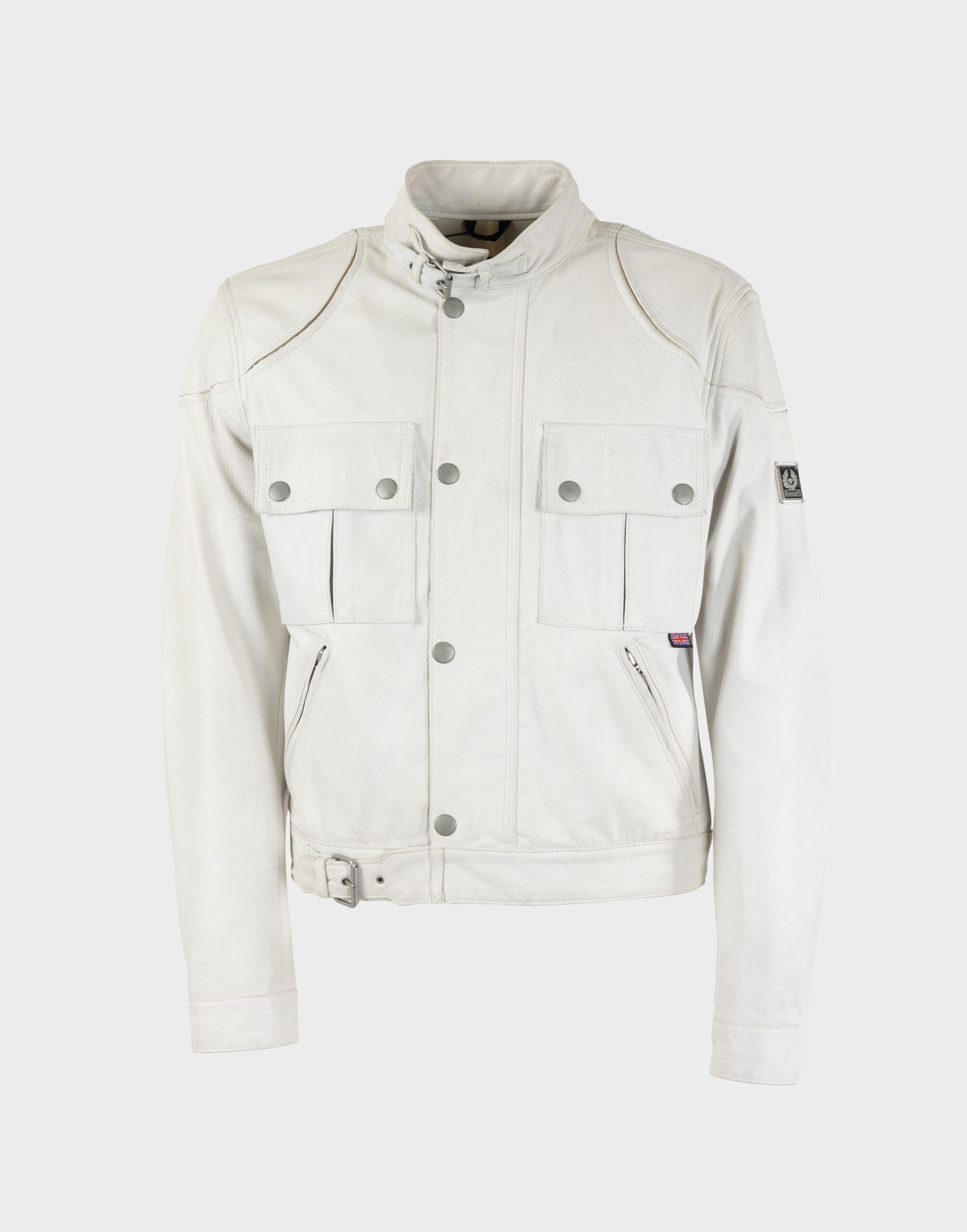 Belstaff - Giubbotto in pelle bianco