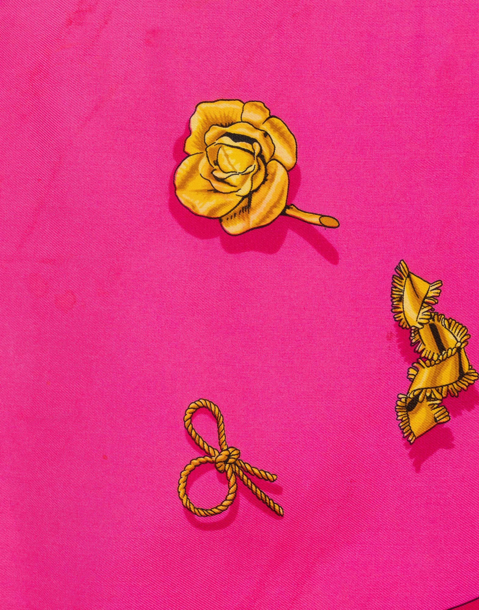 Hermes - Foulard 'Clips' rosa anni '90 - immagine 3
