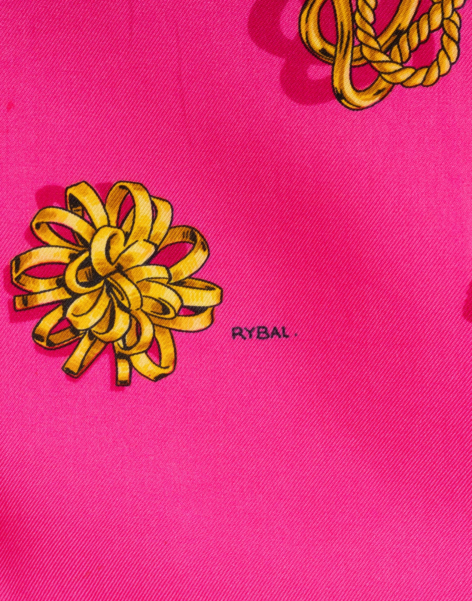 Hermes - Foulard 'Clips' rosa anni '90 - immagine 5