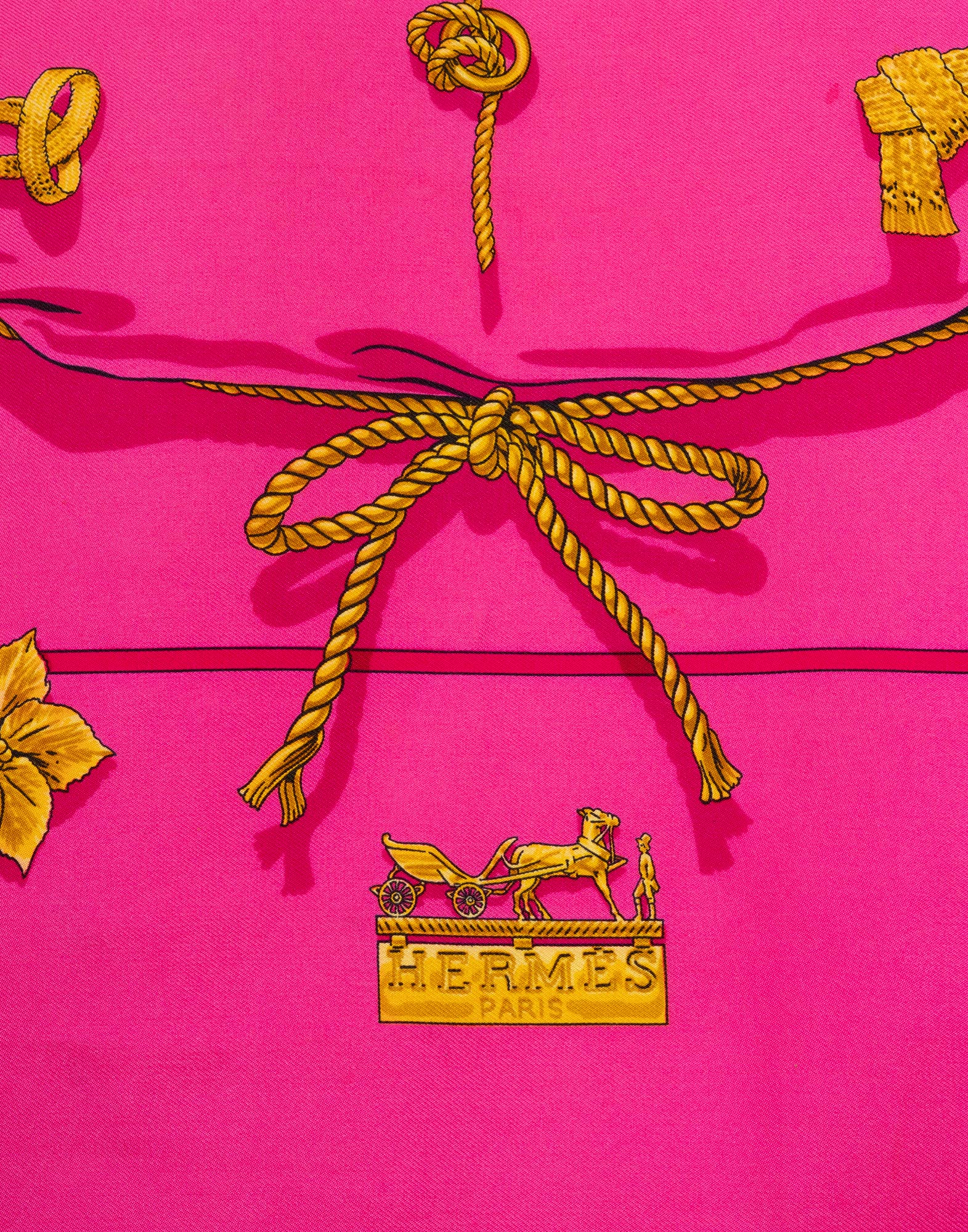 Hermes - Foulard 'Clips' rosa anni '90 - immagine 6