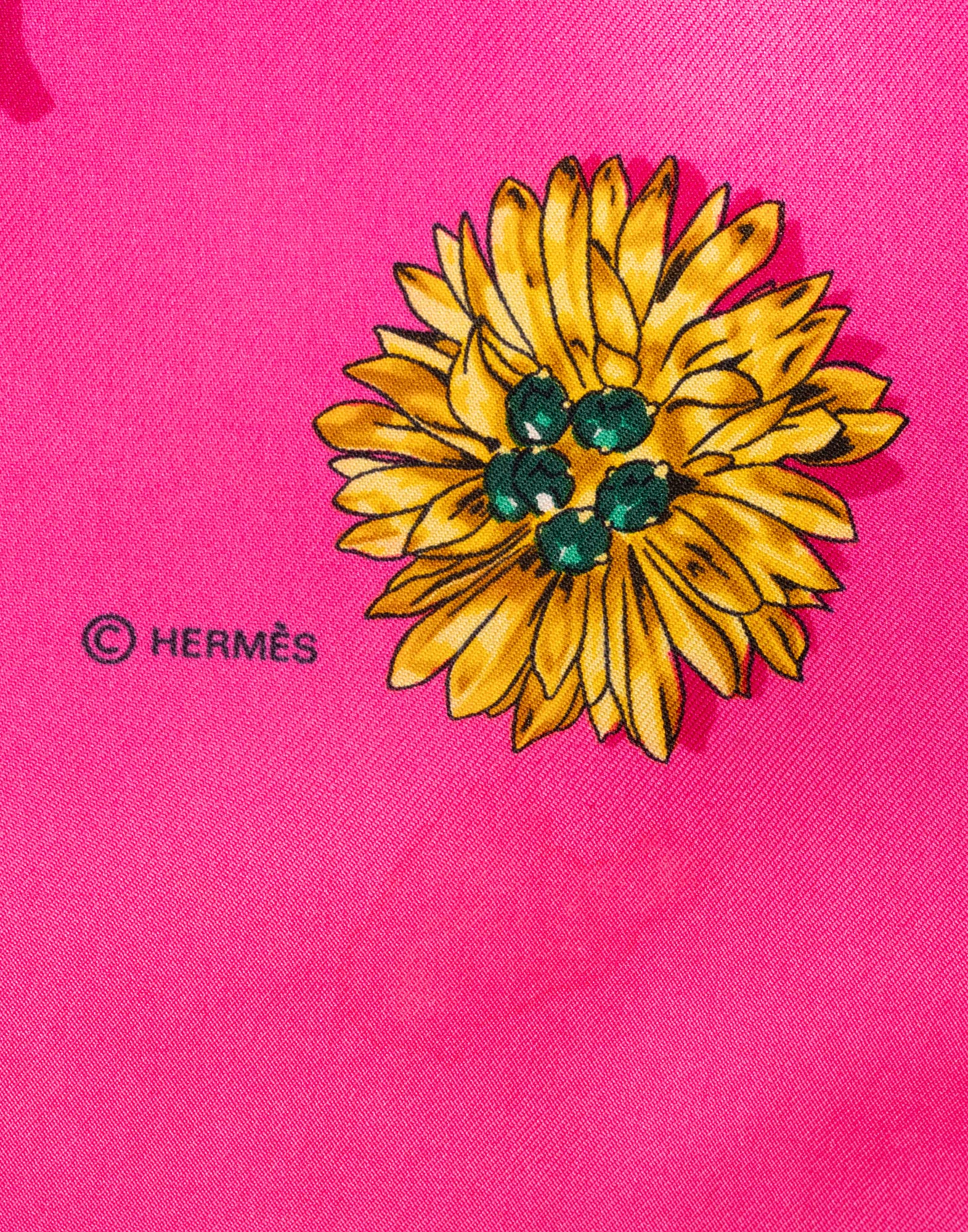 Hermes - Foulard 'Clips' rosa anni '90 - immagine 7