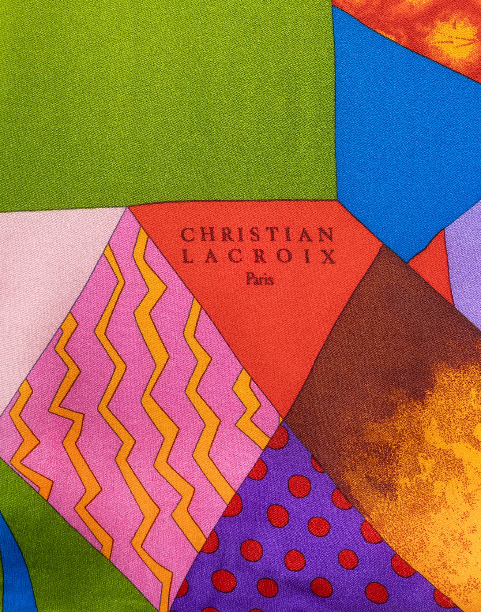 Christian Lacroix - Foulard floreale in seta - immagine 3