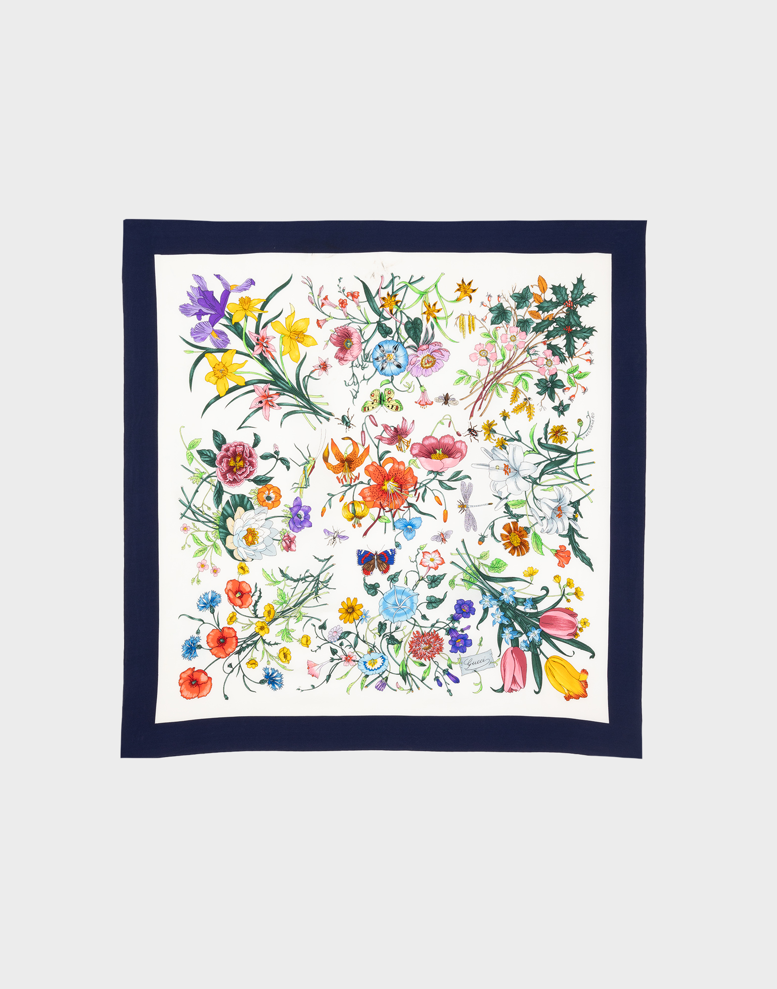 Gucci - 90s 'Flora' silk scarf