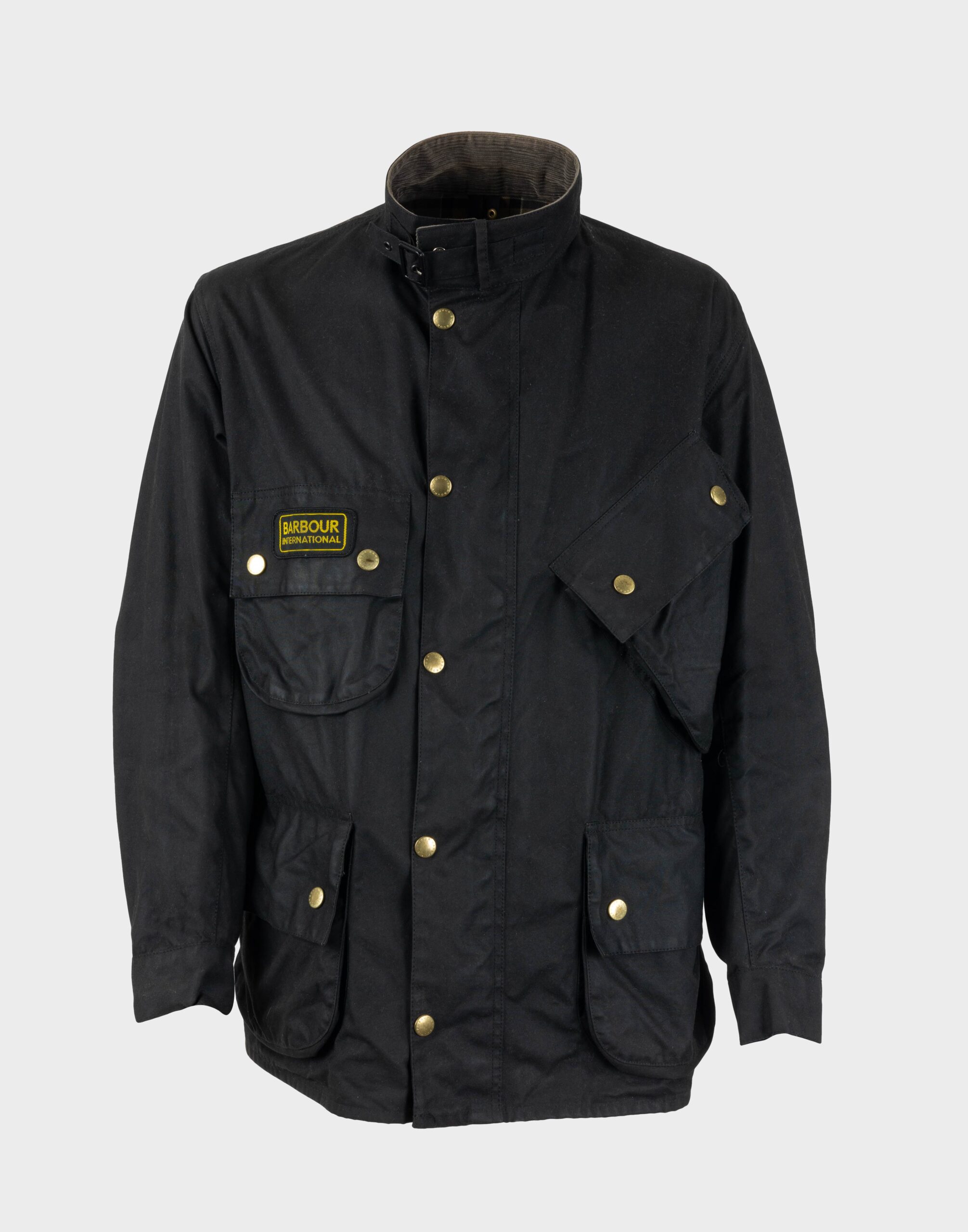 Barbour International waxed jacket black | Millesime Collection