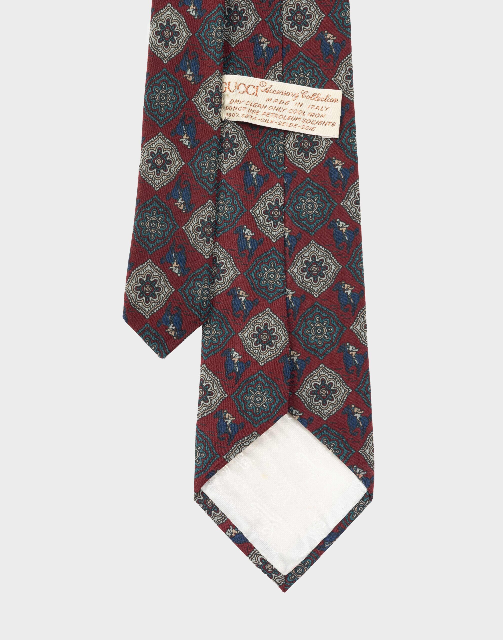 Gucci - 1980s jockey print tie - Image 3