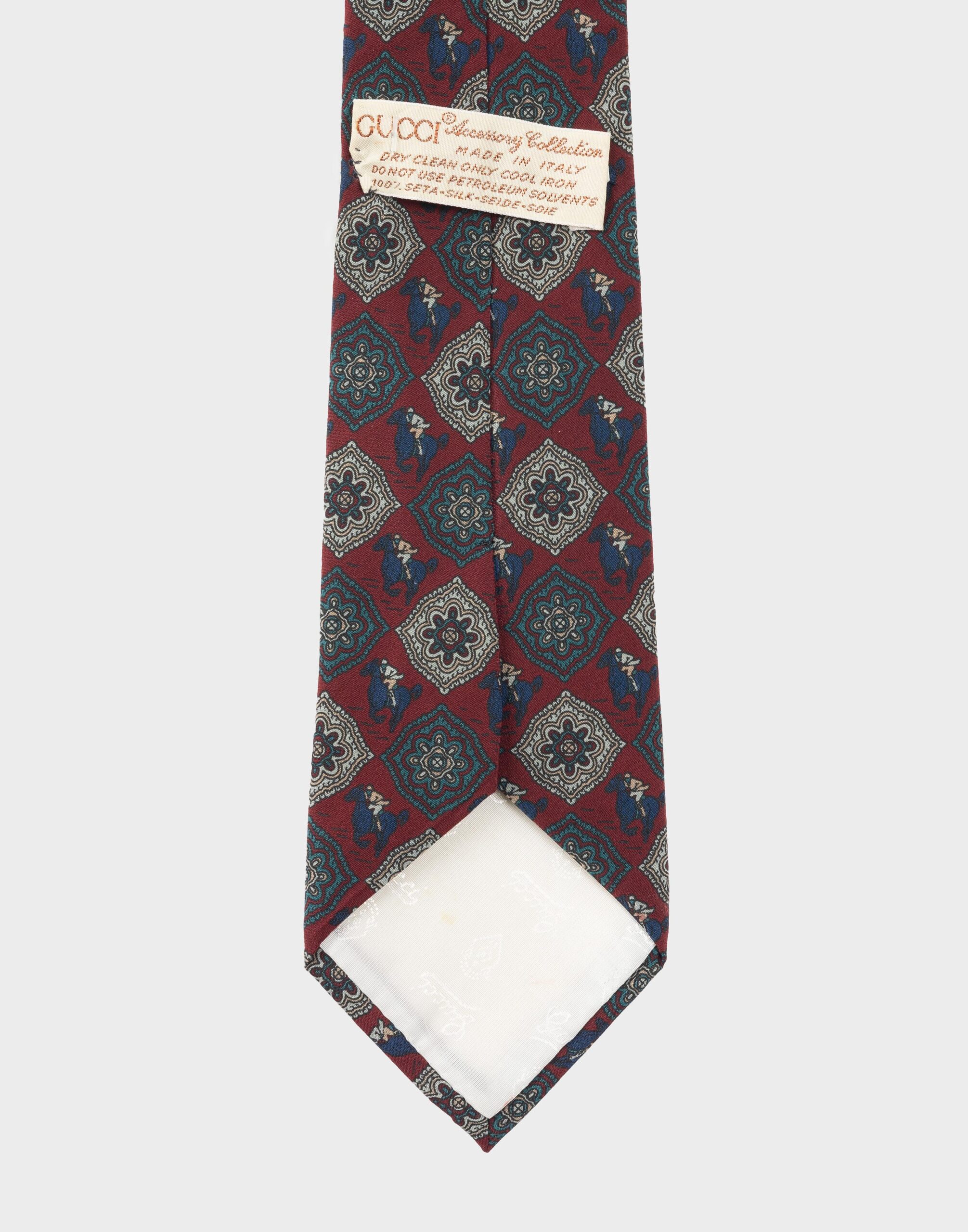 Gucci - 1980s jockey print tie - Image 4