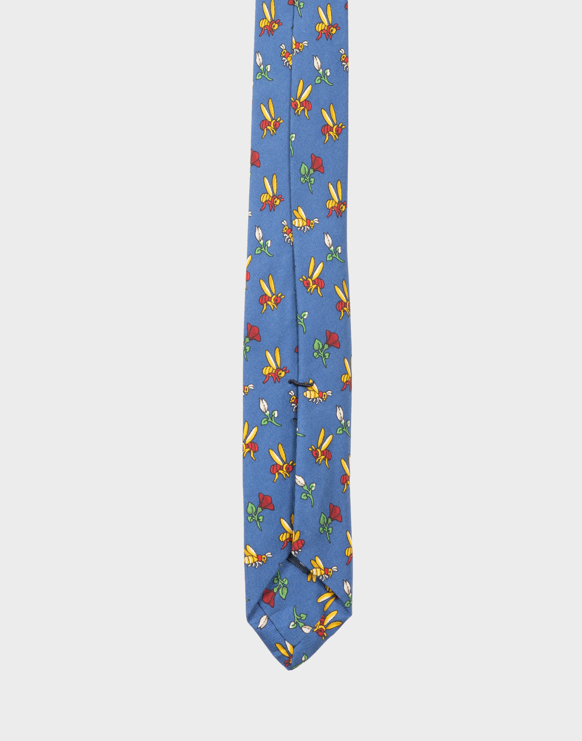 Burberrys - Cravatta azzurra con api e fiori - Image 5