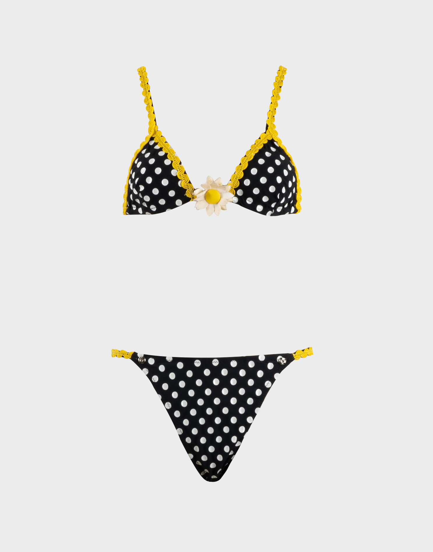 Moschino Mare Bikini a pois bianchi