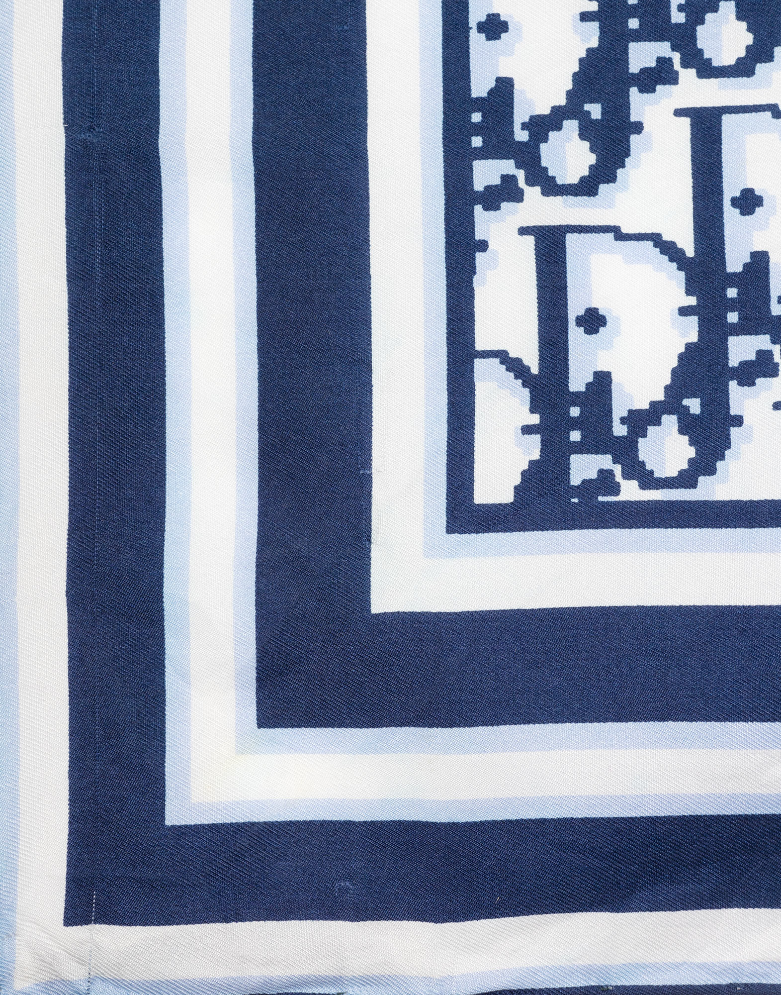 Christian Dior - Foulard monogramma blu - immagine 4