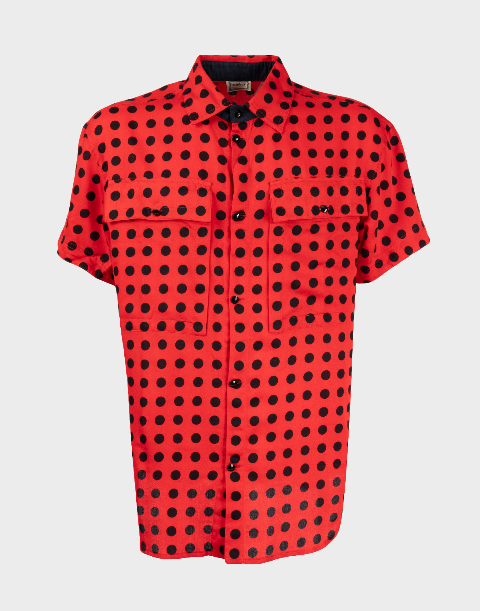 Camicia Gianni Versace rossa a pois Millesime Collection