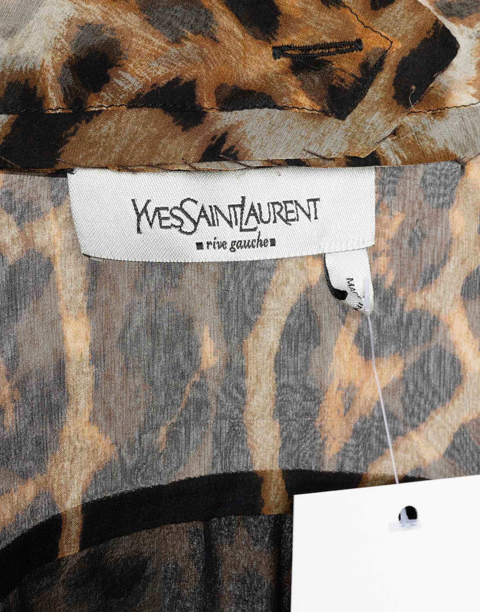 Yves Saint Laurent - Vestito chemisier animalier anni '90 - immagine 6