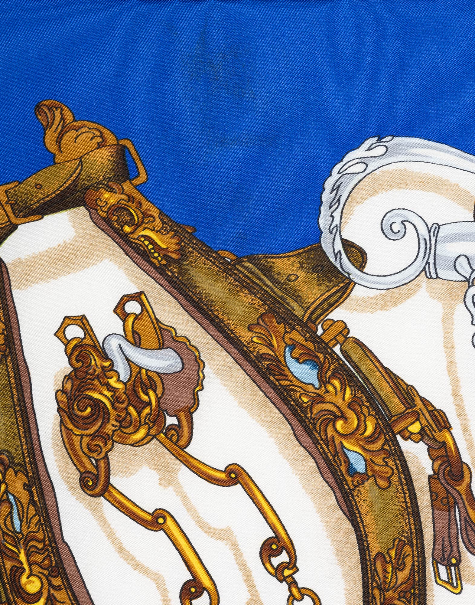 Hermes - 90s blue 'Musee' scarf - Image 3