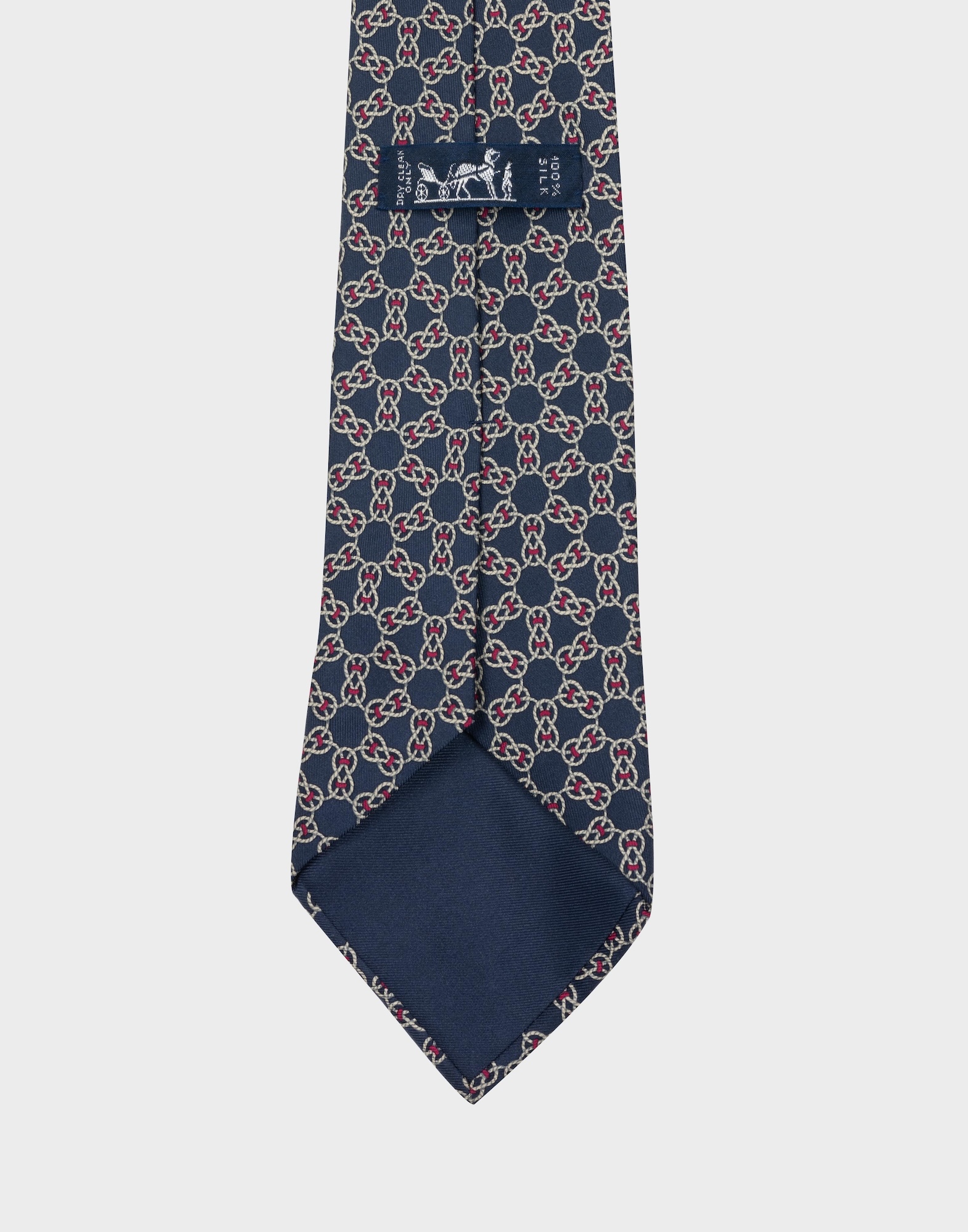 Hermes - Blue tie with braids pattern - Image 4