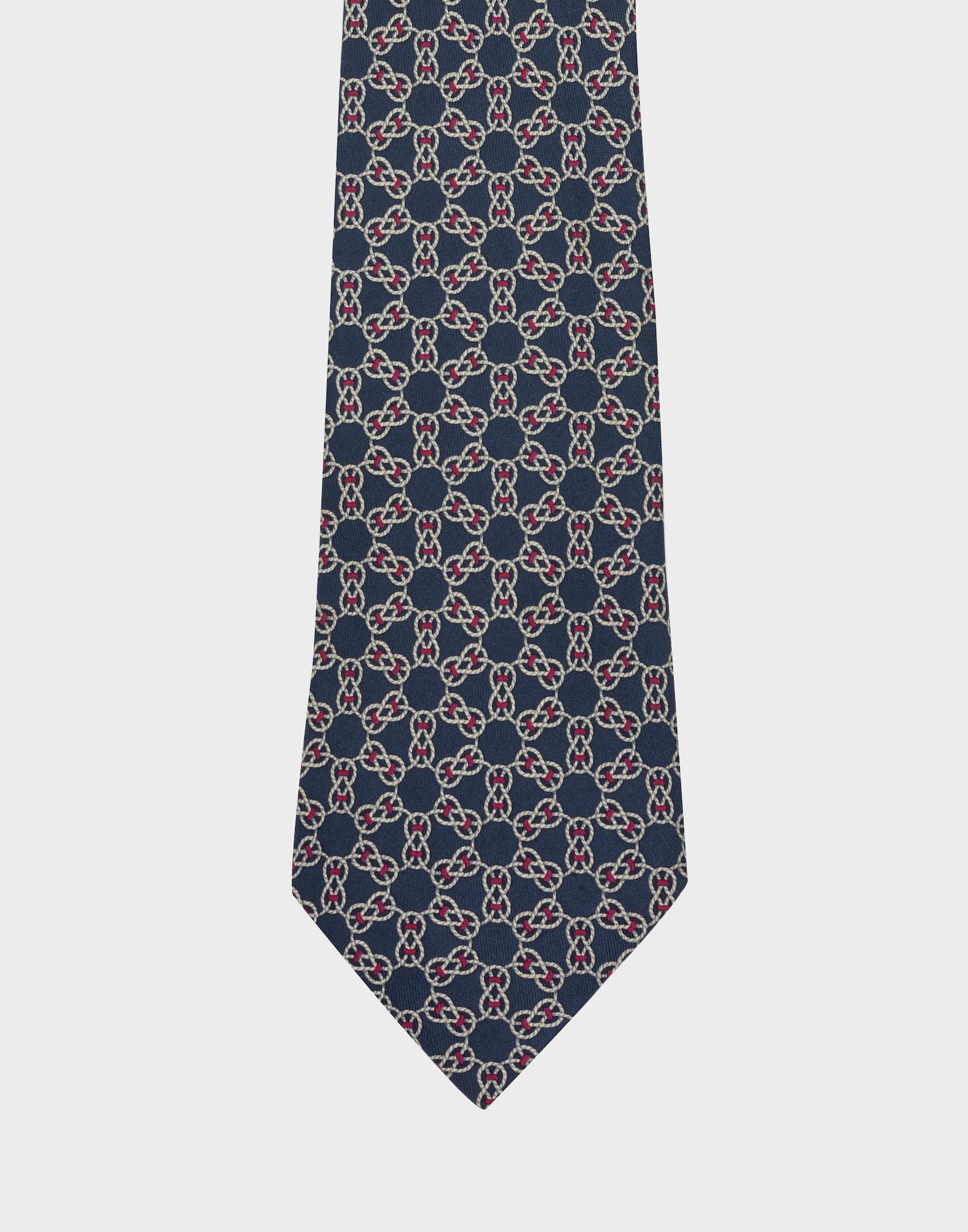 Hermes - Blue tie with braids pattern