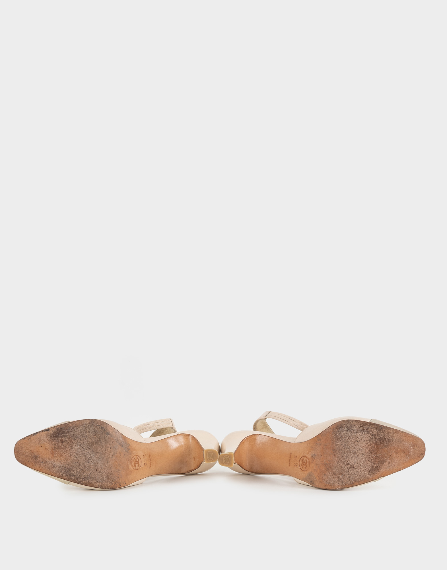 Chanel - Beige leather sling back - Image 4