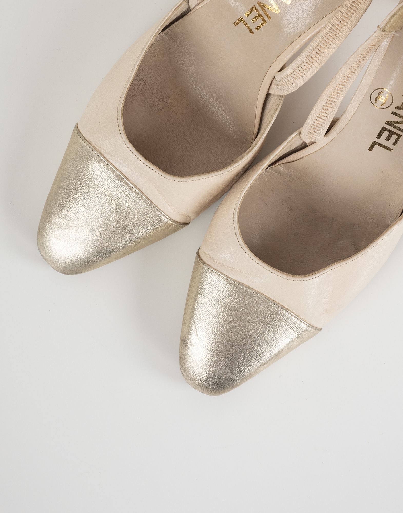 Chanel - Beige leather sling back - Image 5