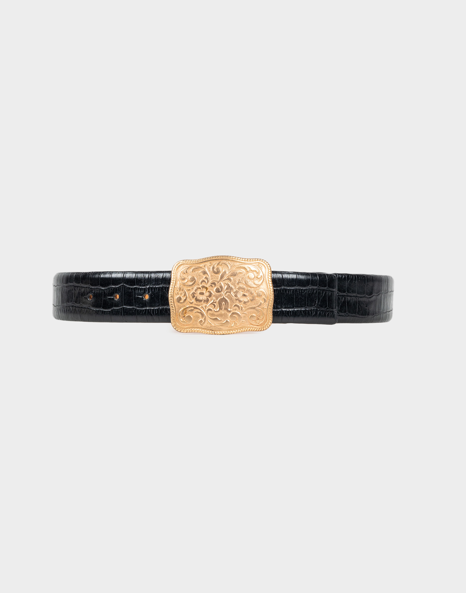 Vintage - Cintura nera in pelle