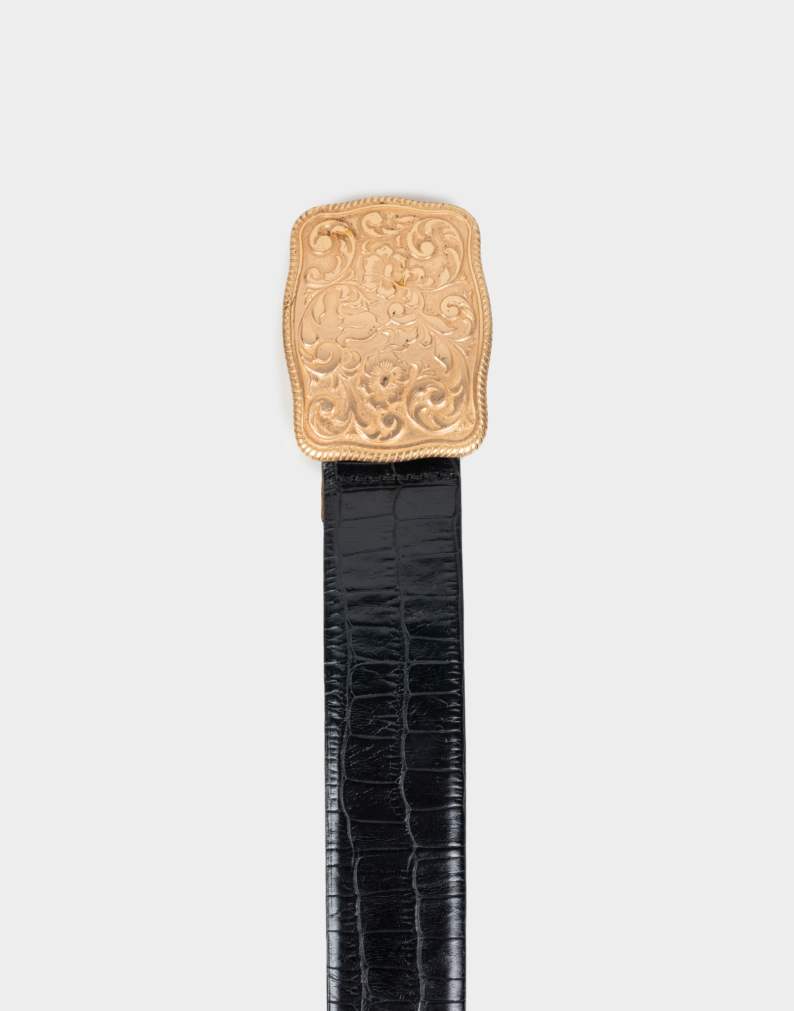 Vintage - Cintura nera in pelle - immagine 2