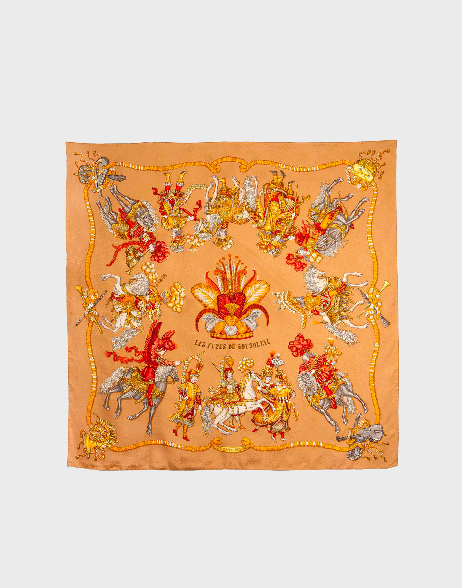 Hermes - 90s 'Les fetes du roi Soleil' scarf