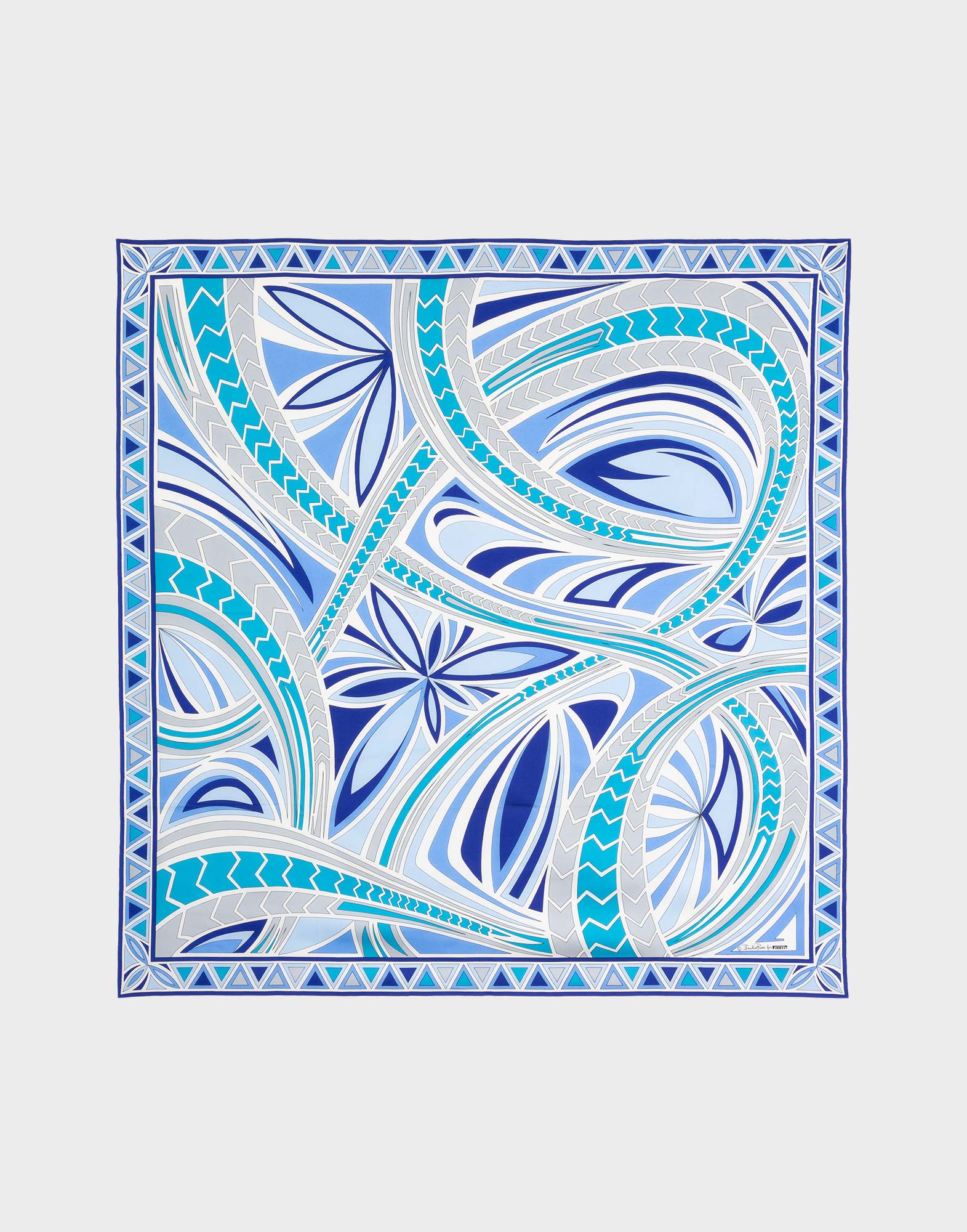 Emilio Pucci - Foulard azzurro x Pirelli