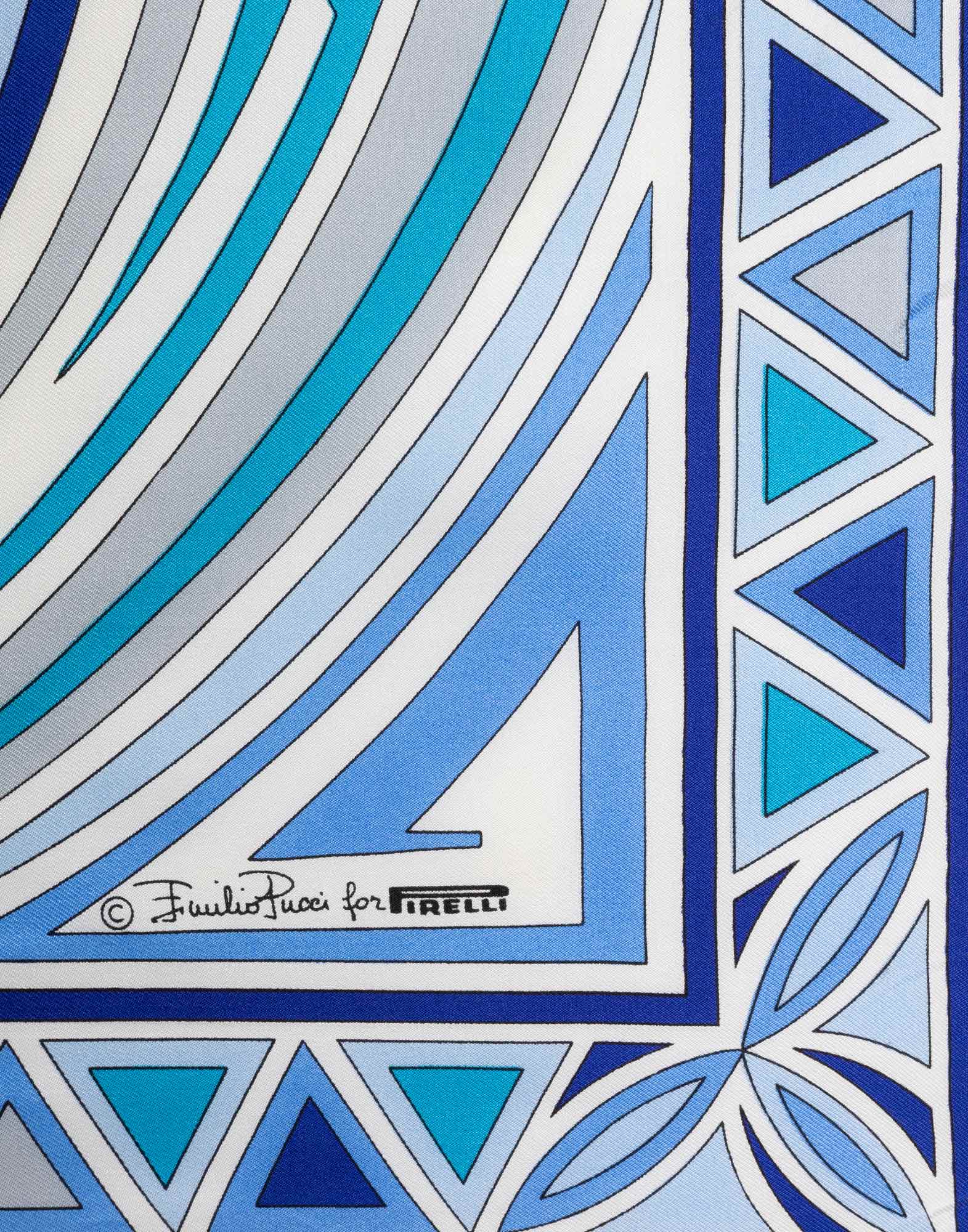 Emilio Pucci - Foulard azzurro x Pirelli - immagine 2