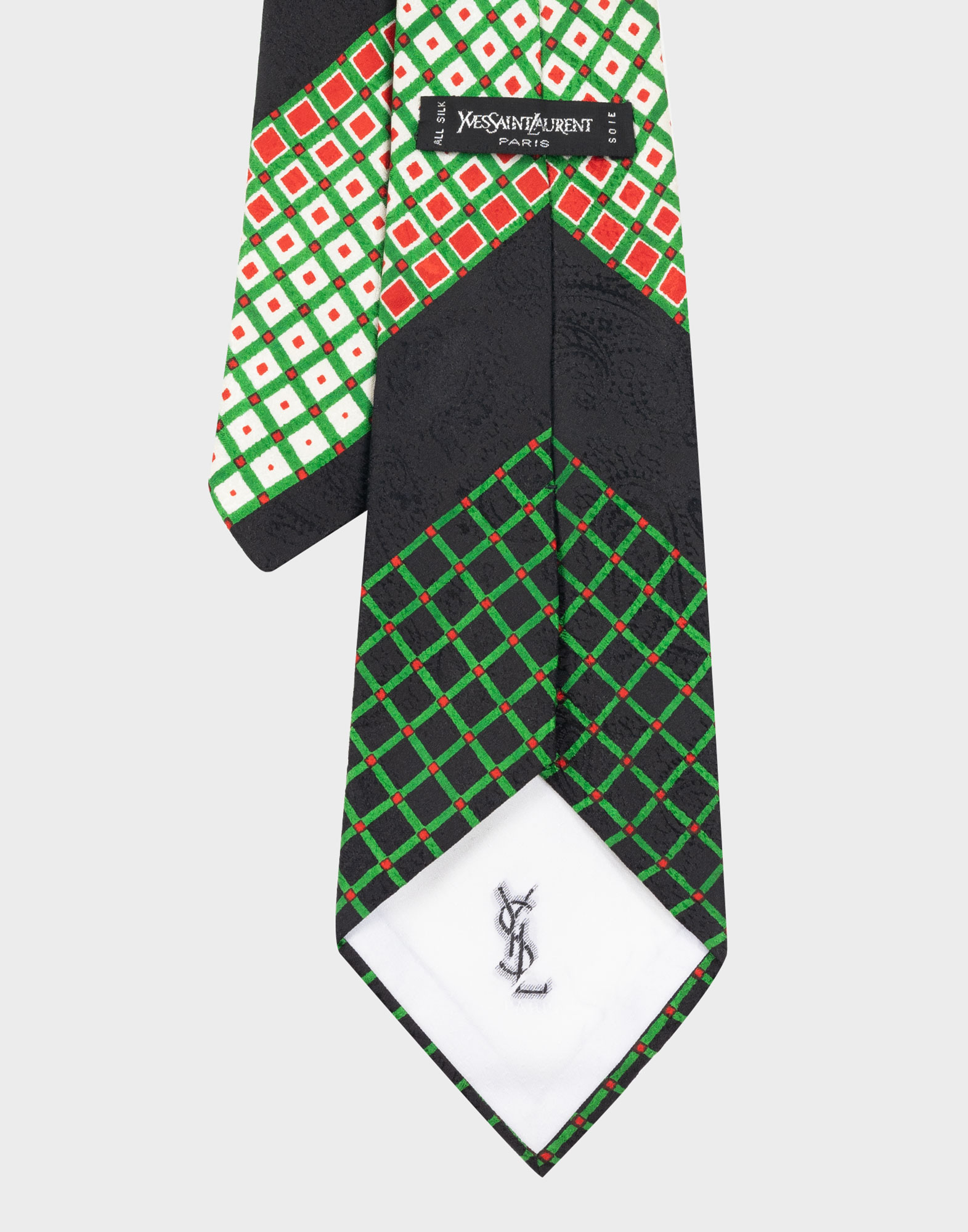 Yves Saint Laurent - Geometric black tie - Image 3