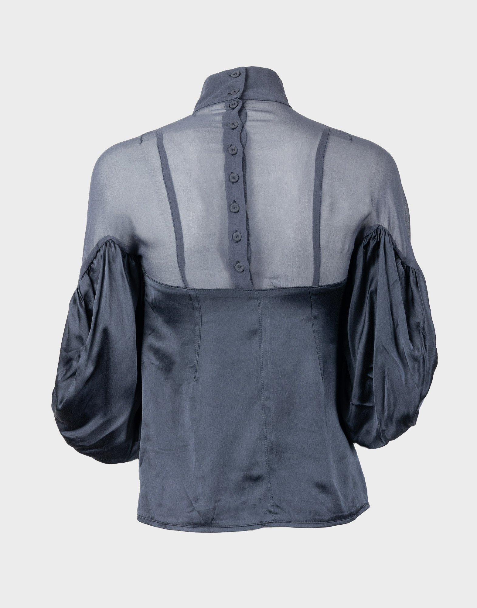 Costume National - Mesh top in seta - immagine 5