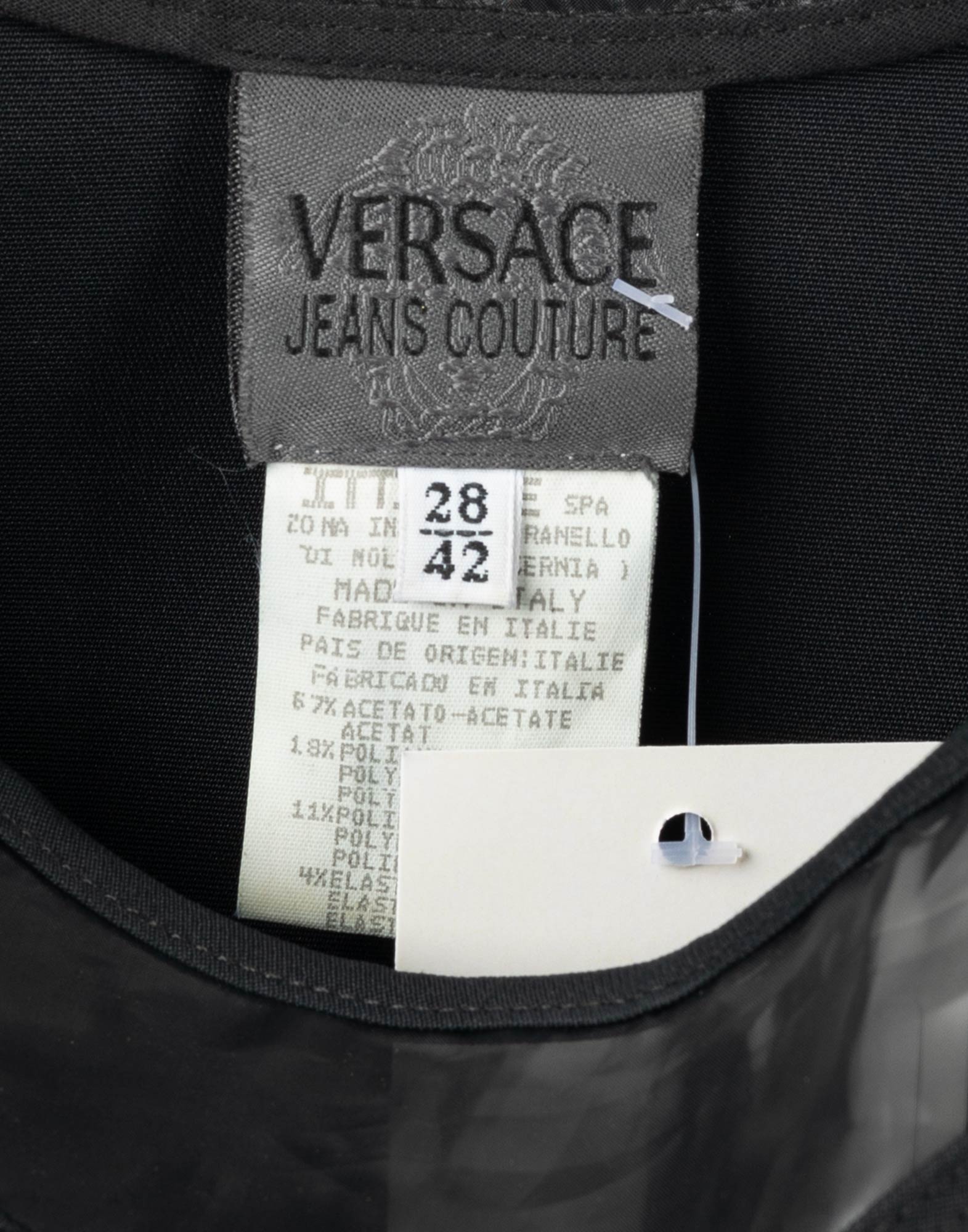 Versace Jeans Couture - Vestito nero con trasparenza - immagine 3