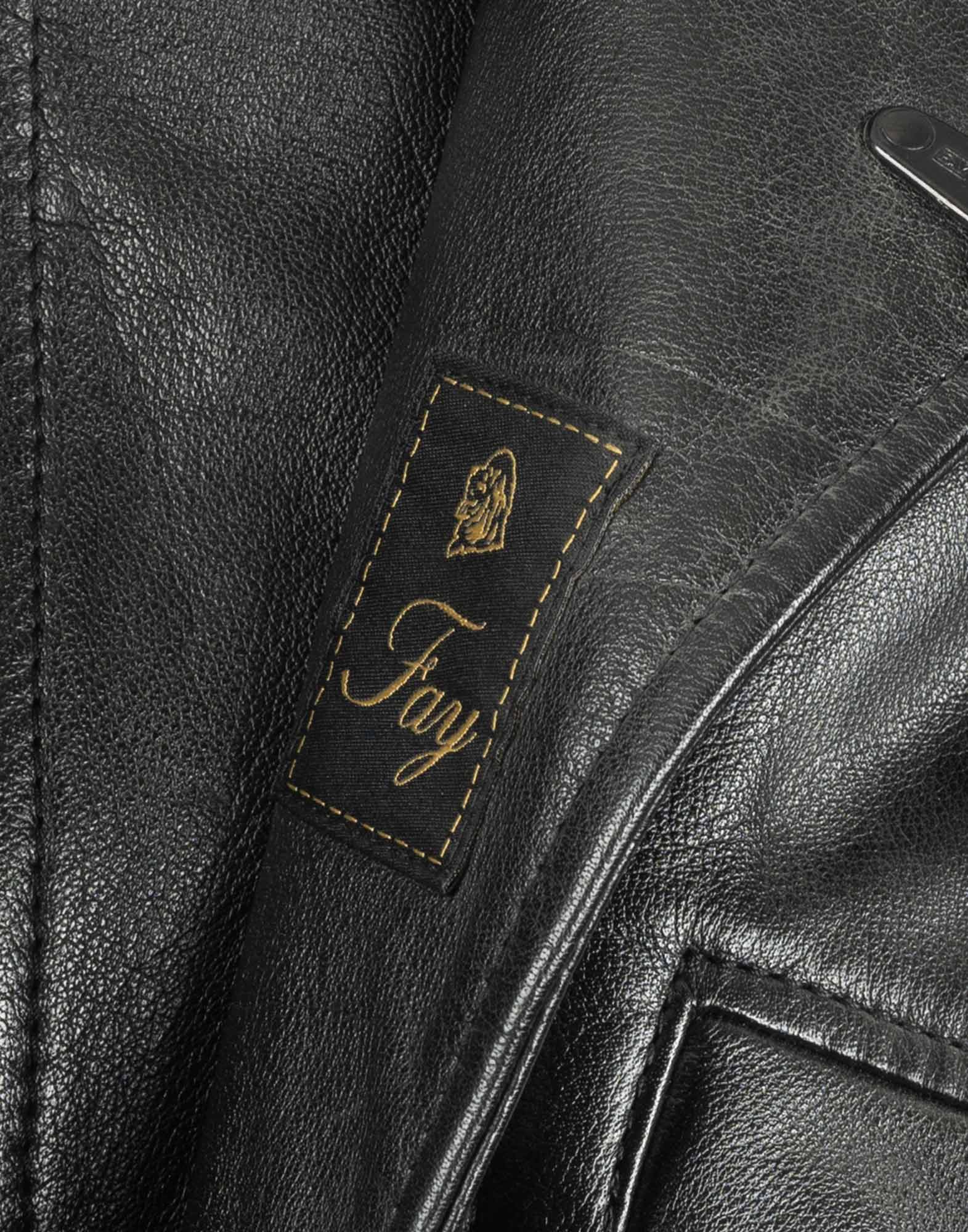 Fay - Black leather jacket - Image 6