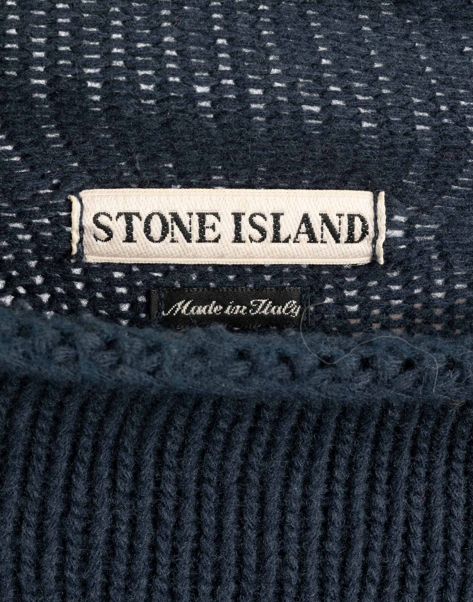 Stone Island - Maglione blu in lana - immagine 3