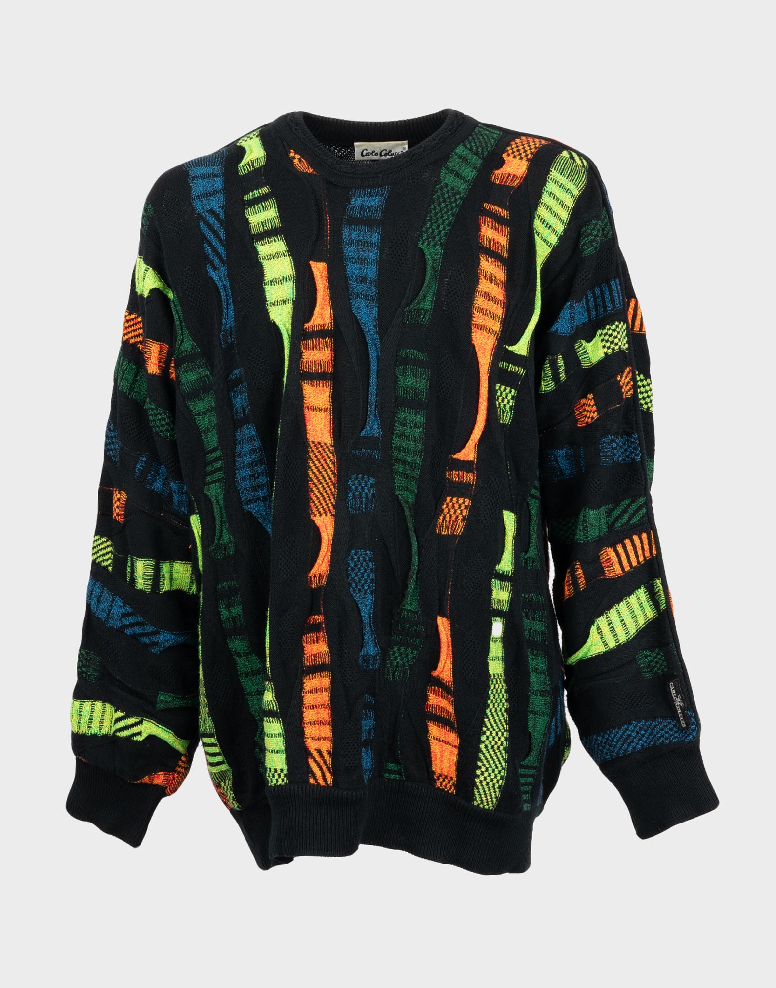 men's long sleeve multicolored sweater