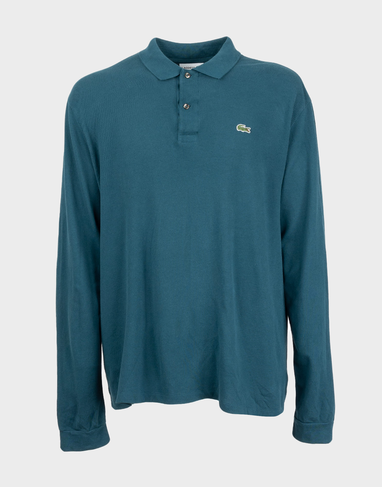 Polo a maniche lunghe blu da uomo