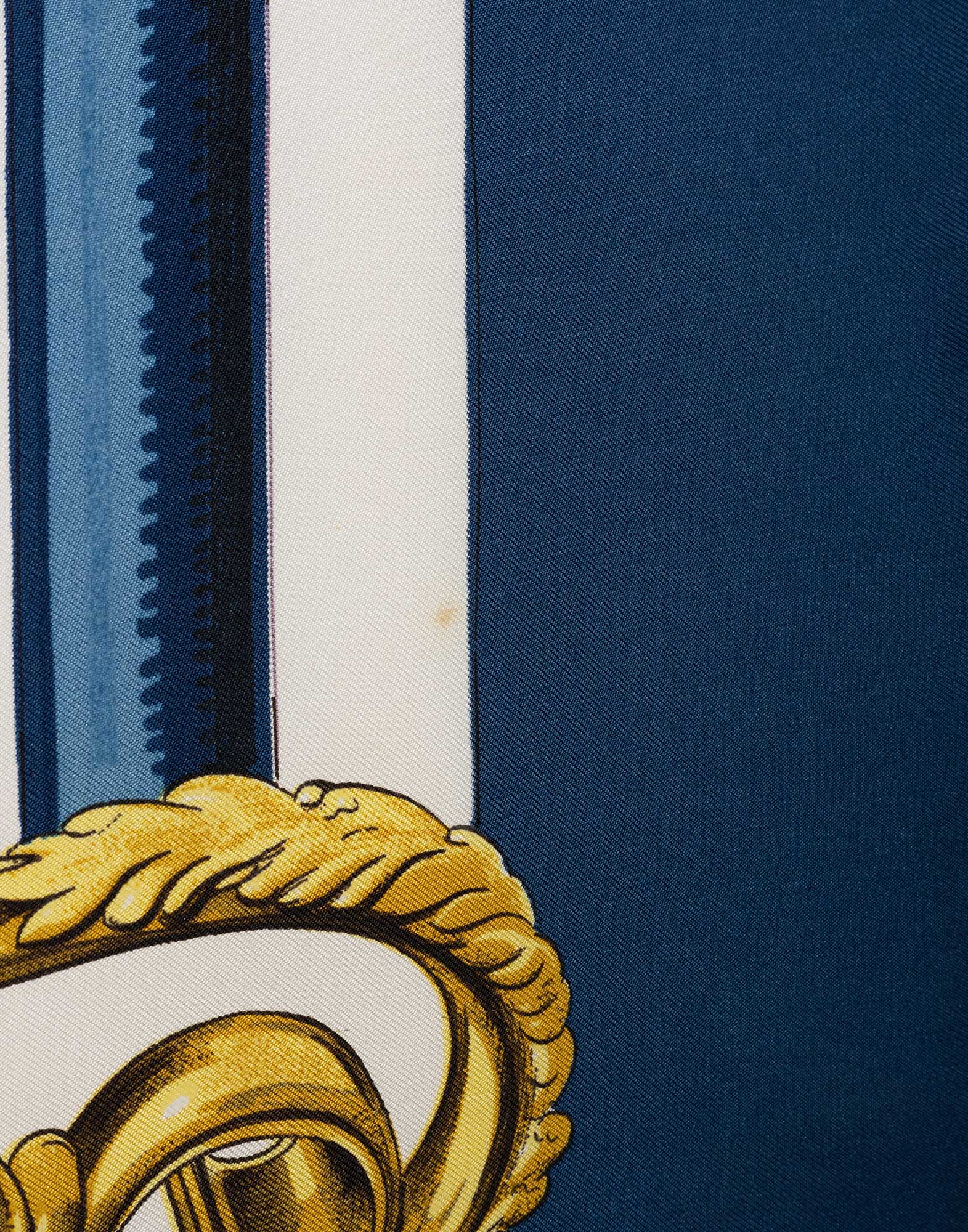 Hermes - Foulard blu 'Equipages' in seta - immagine 8
