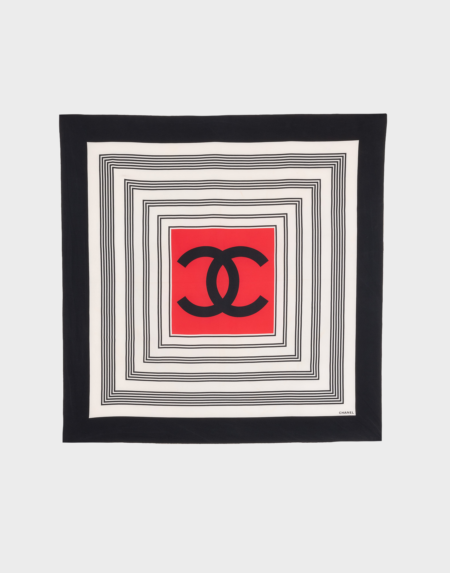 Chanel - Foulard geometrico in seta