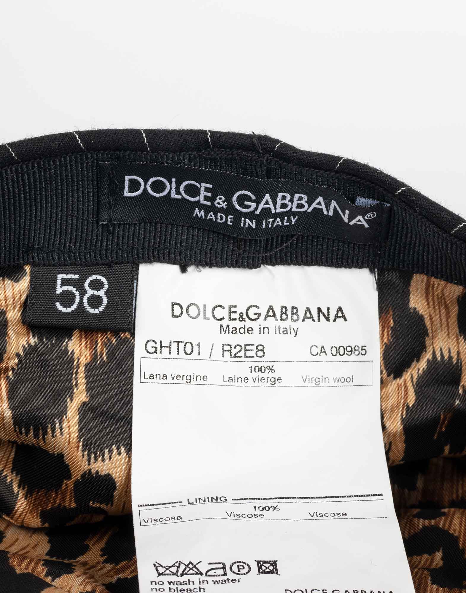 Dolce e Gabbana - Coppola nera gessata - immagine 5