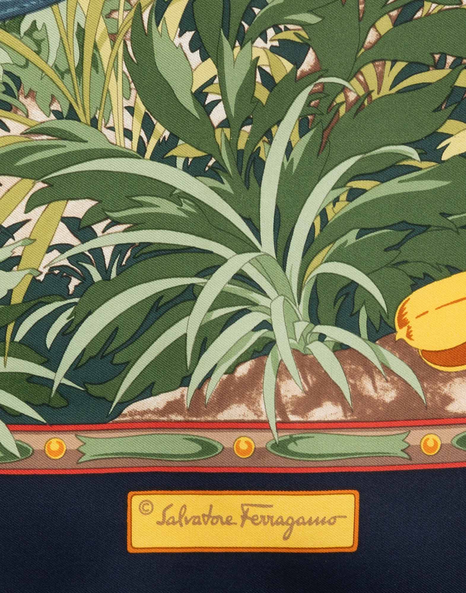 Salvatore Ferragamo - Foulard 'Le Perroquets Parrots' anni '90 - immagine 2