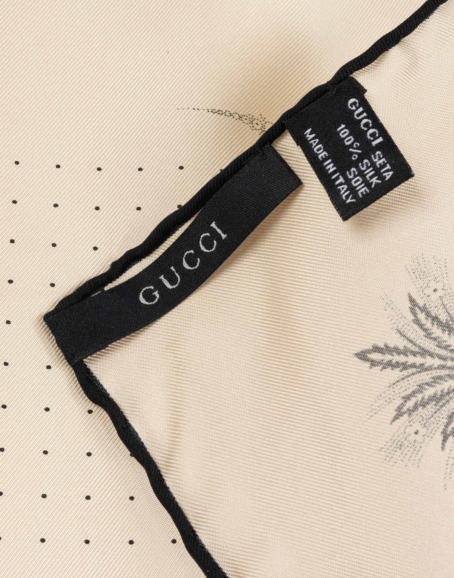 Gucci - Foulard beige con fantasia a pois - immagine 5