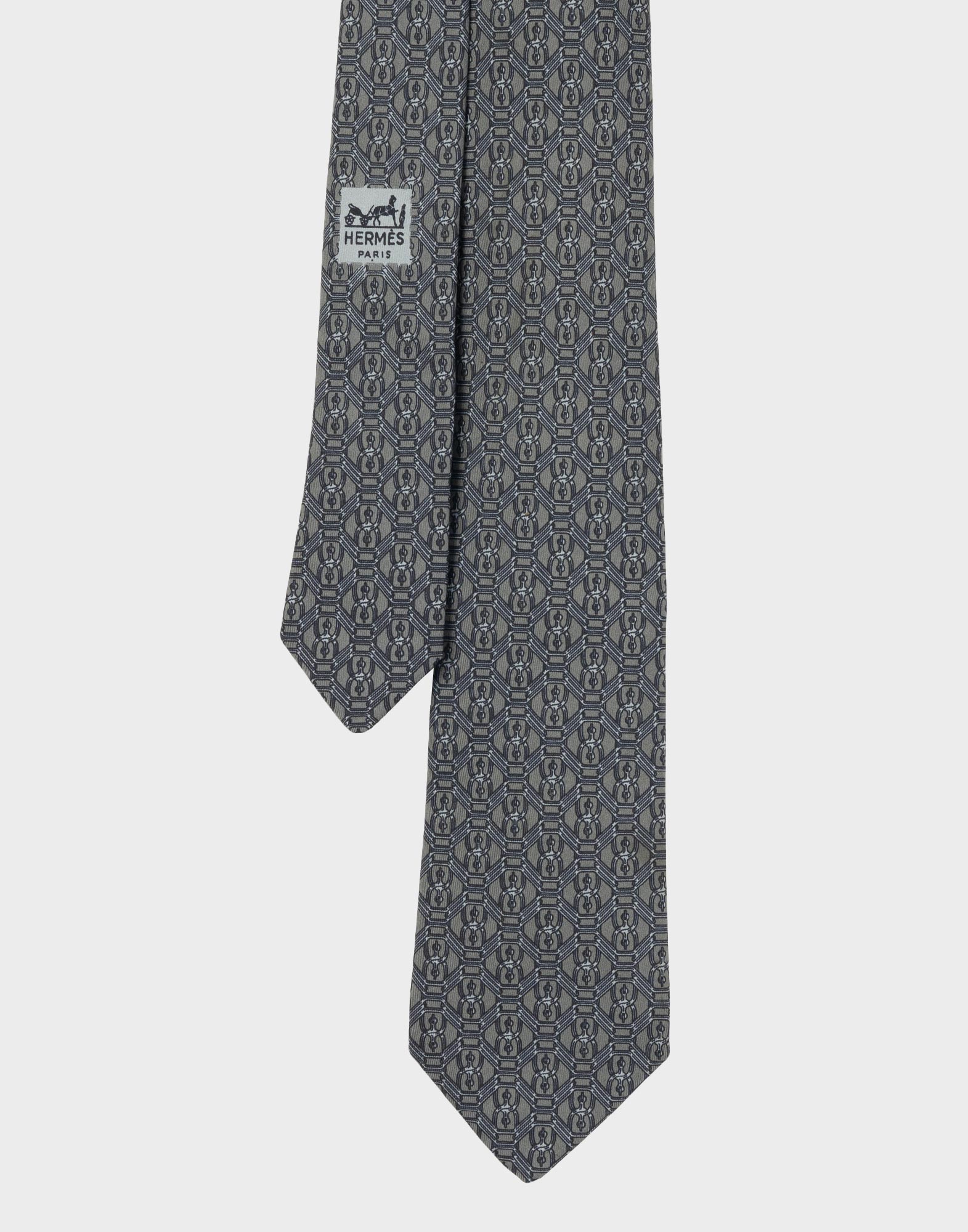 Hermes - Tie with clasp pattern - Image 2