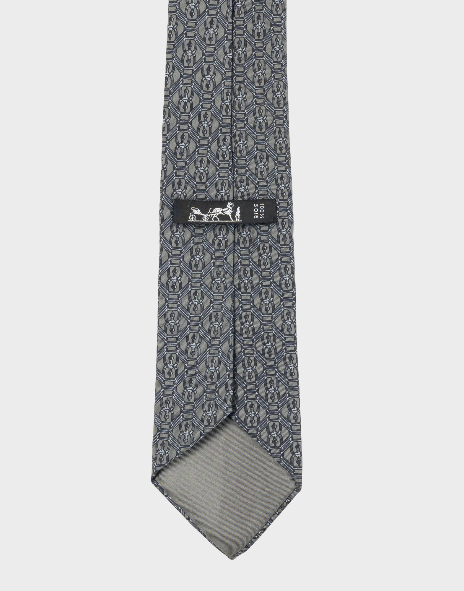 Hermes - Tie with clasp pattern - Image 4