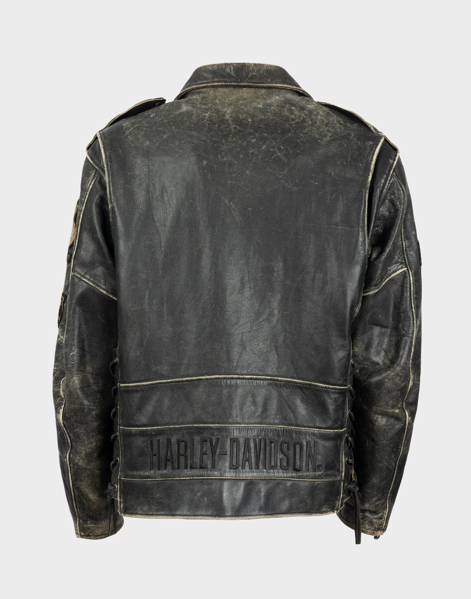 Harley Davidson - Giubbotto in pelle effetto consumato - immagine 5