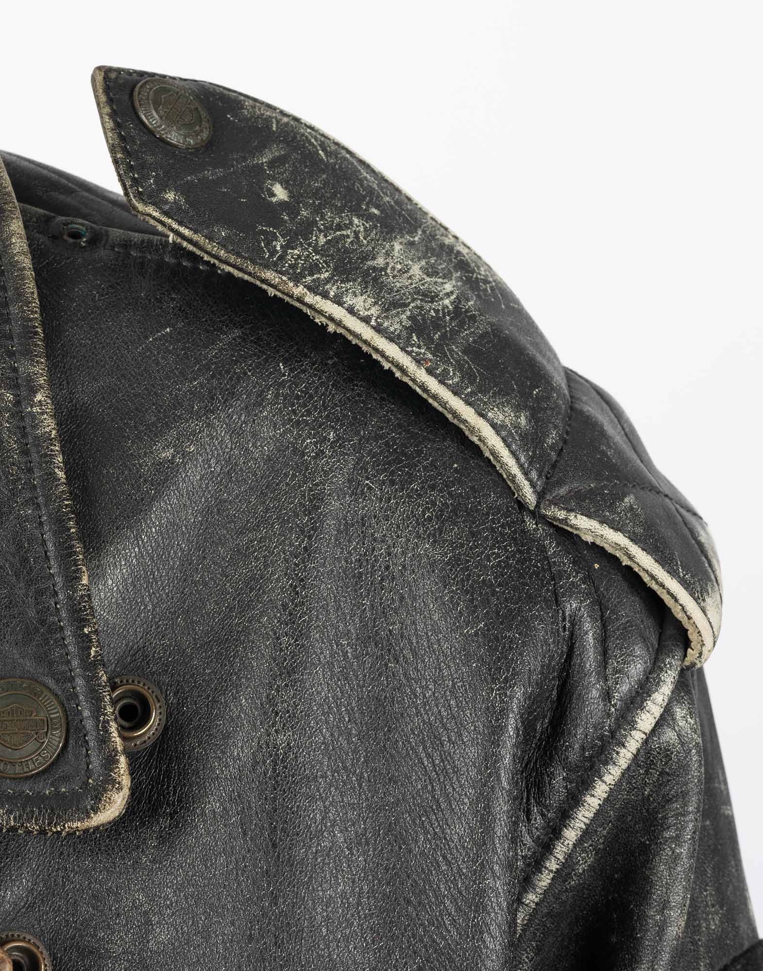 Harley Davidson - Giubbotto in pelle effetto consumato - immagine 7