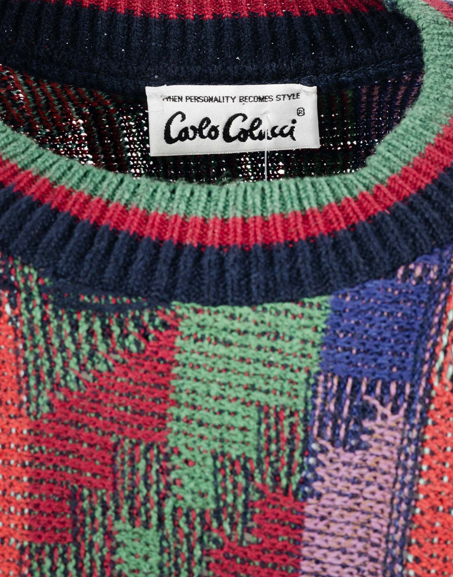 Carlo Colucci - 90s multicolored jumper - Image 3