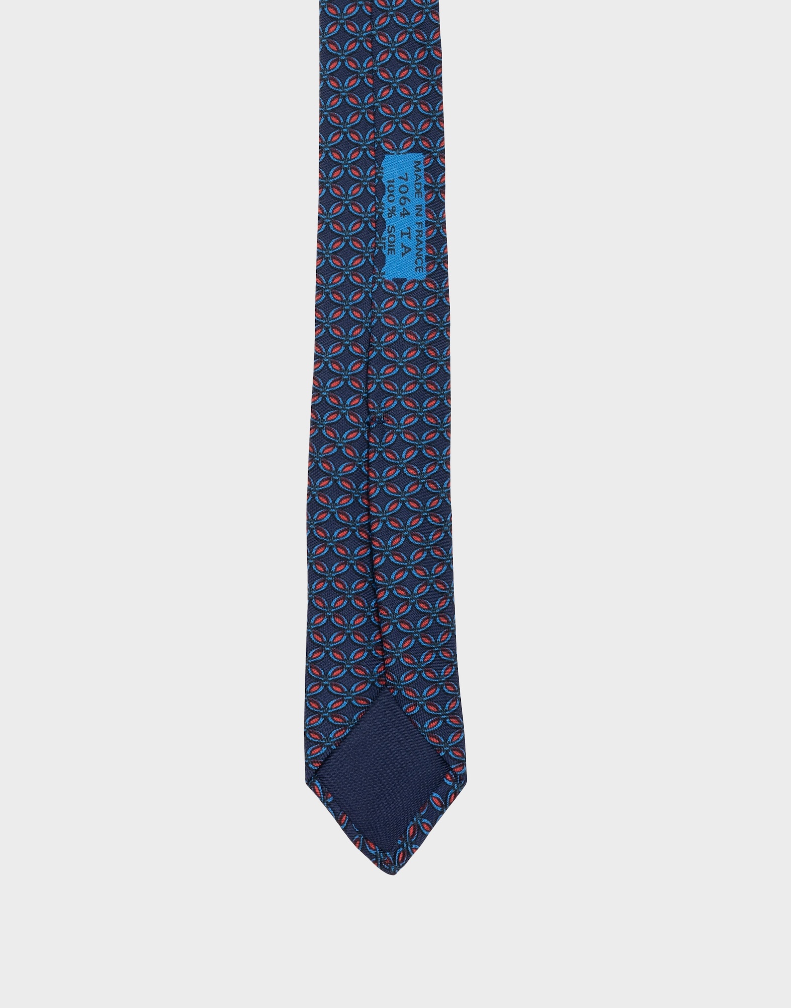 Hermes - Blue and red geometric pattern tie - Image 5