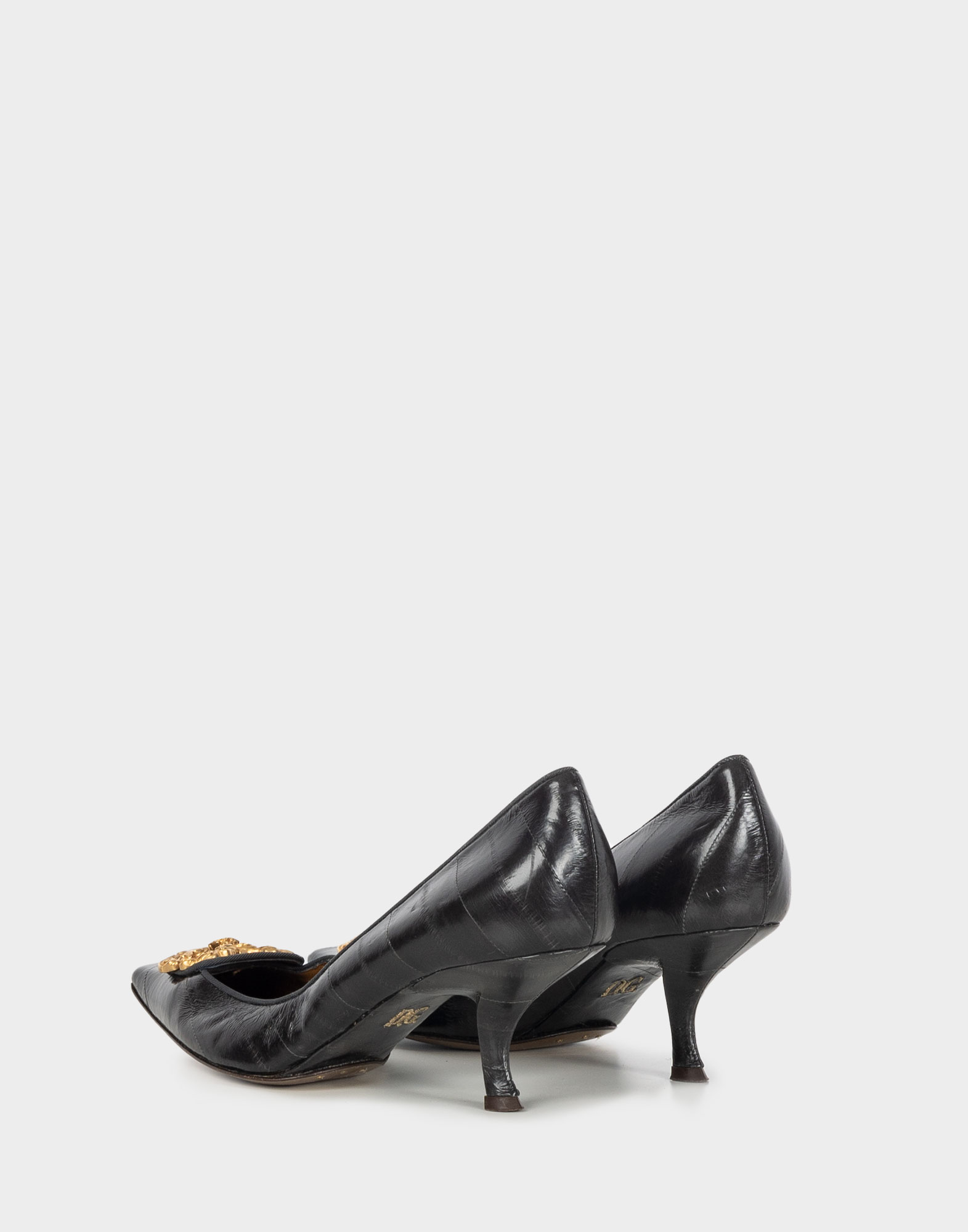 Dolce e Gabbana - Decollete neri in pelle - immagine 3