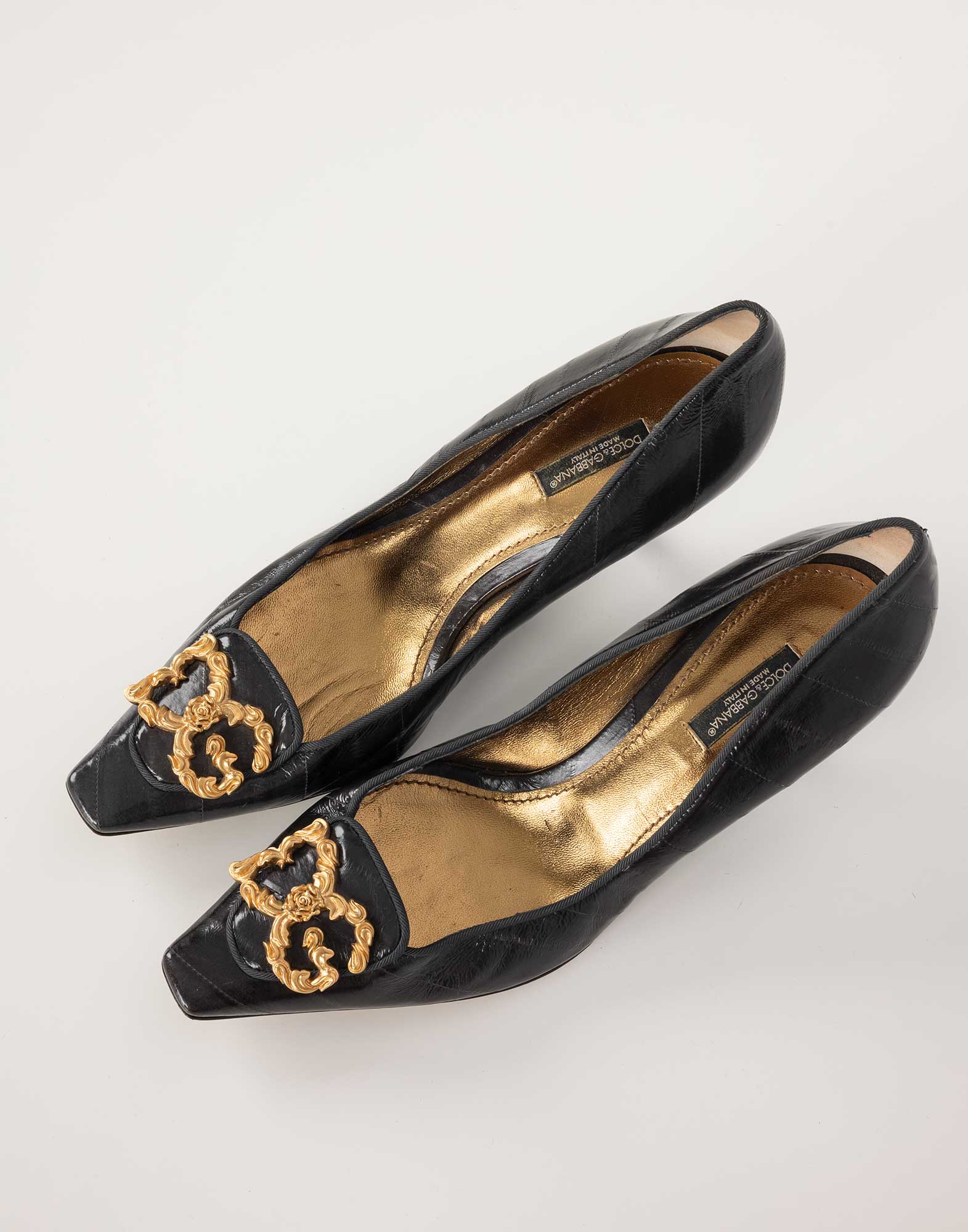 Dolce e Gabbana - Decollete neri in pelle - immagine 6