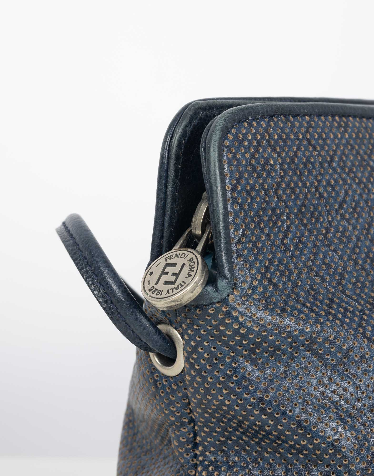Fendi - Borsa a tracolla blu anni '80 - immagine 7