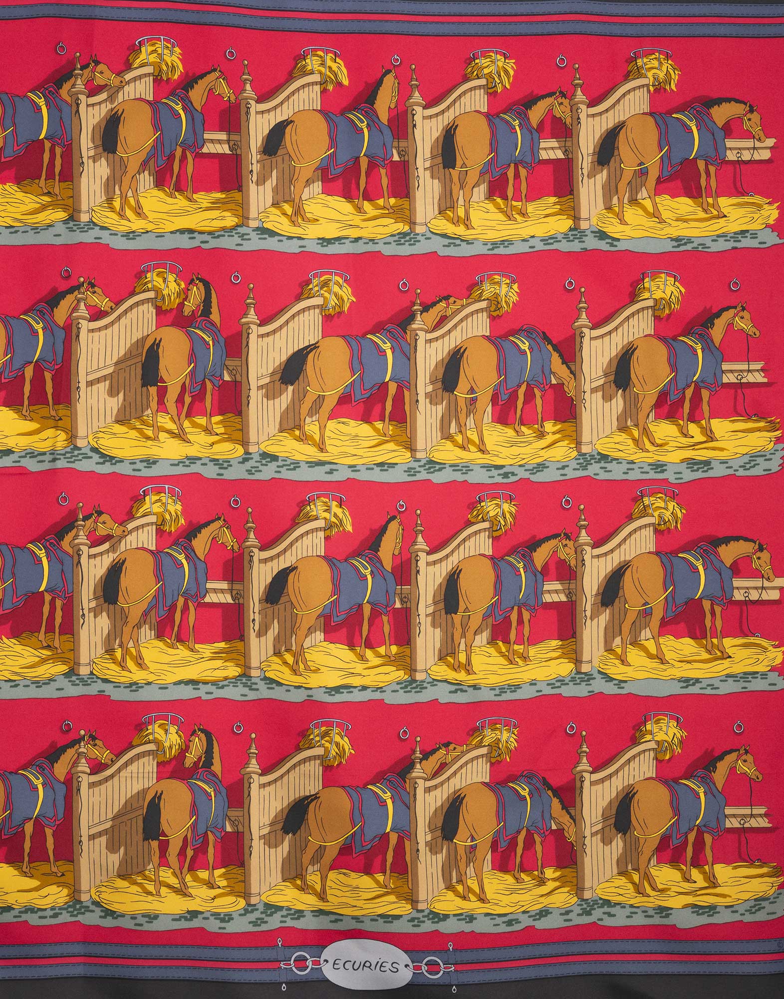 Hermes - 'Ecuries' 80s silk scarf - Image 5